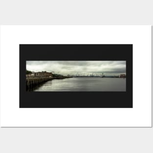 River Tyne Panoramic View From South Shields Posters and Art